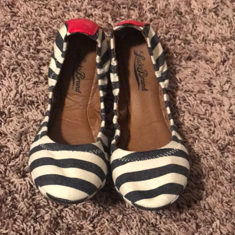 Lucky Brand Striped Flats